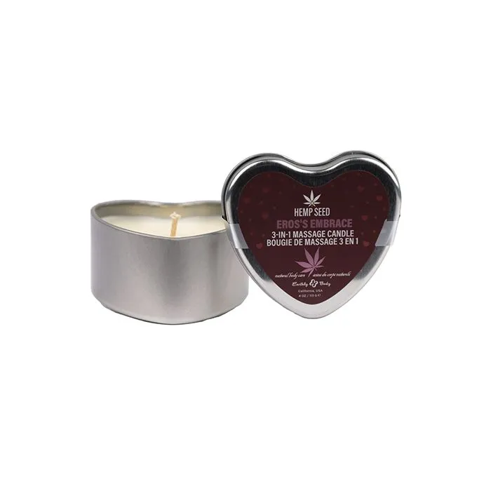 Earthly Body 3 in 1 Massage Heart Candle 4 oz Eros Embrace Female Sex Toys Earthly Body 3 in 1 Massage Heart Candle 4 oz Eros Embrace Female Sex Toys