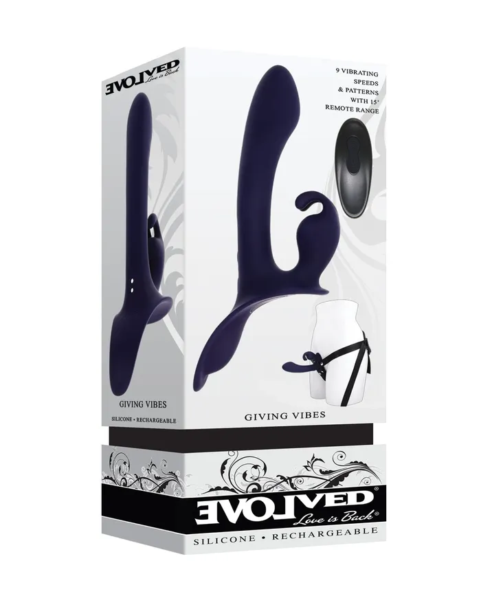 Evolved Vibrators Giving Vibes Rechargeable Silicone Triple Vibrator Purple Evolved Vibrators Giving Vibes Rechargeable Silicone Triple Vibrator Purple