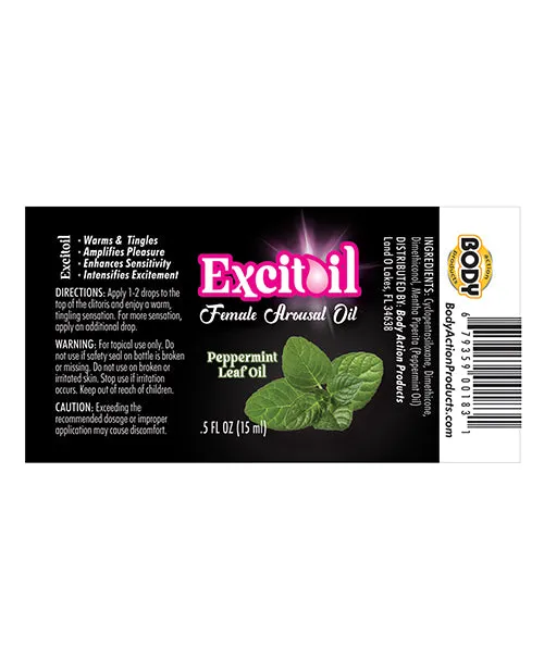 Excitoil Peppermint Arousal Oil 5oz Body Action Products Couples Excitoil Peppermint Arousal Oil 5oz Body Action Products Couples