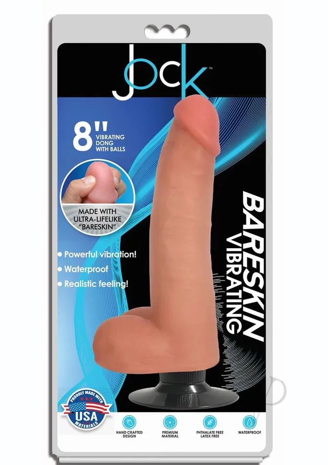 Female Sex Toys Jock Jock Bareskin Realistic Vibrating Dong with Balls 8in Vanilla Female Sex Toys Jock Jock Bareskin Realistic Vibrating Dong with Balls 8in Vanilla
