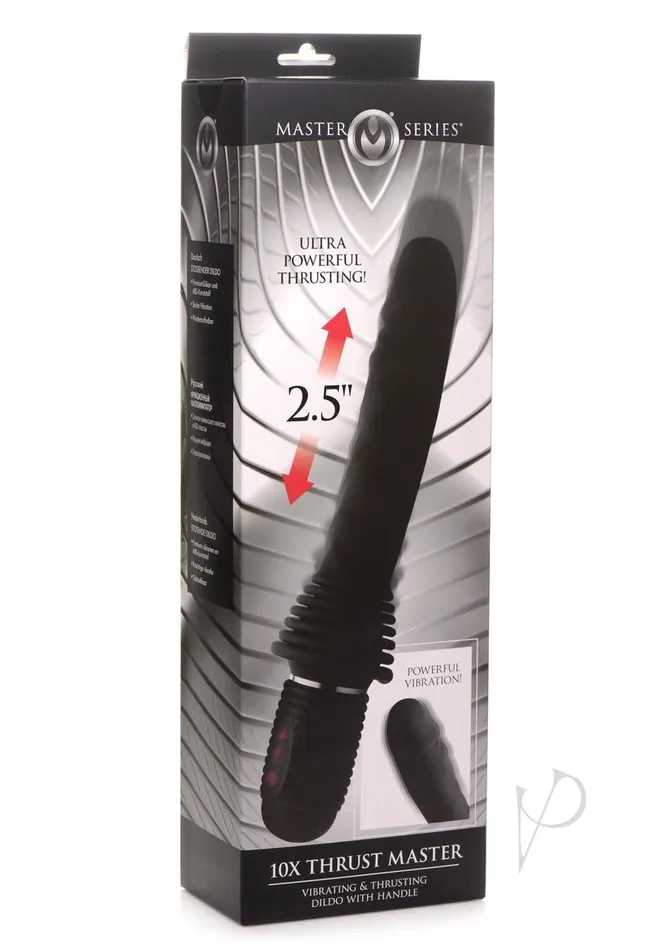 Female Sex Toys Master Series Master Series Vibrating and Thrusting Rechargeable Silicone Dildo Black Female Sex Toys Master Series Master Series Vibrating and Thrusting Rechargeable Silicone Dildo Black