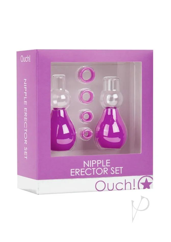 Female Sex Toys Ouch Ouch Nipple Erector Pump Set Purple