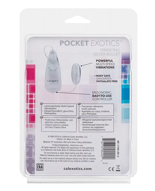 Female Sex Toys Pocket Exotics Pocket Exotics Vibrating Silver Bullet with Wired Remote Control Silver Female Sex Toys Pocket Exotics Pocket Exotics Vibrating Silver Bullet with Wired Remote Control Silver