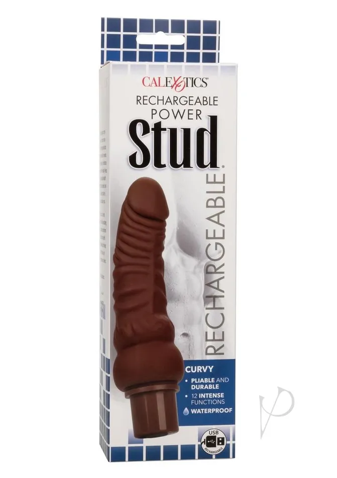 Female Sex Toys Studs Rechargeable Power Stud Curvy Silicone Vibrating Dong Chocolate Female Sex Toys Studs Rechargeable Power Stud Curvy Silicone Vibrating Dong Chocolate