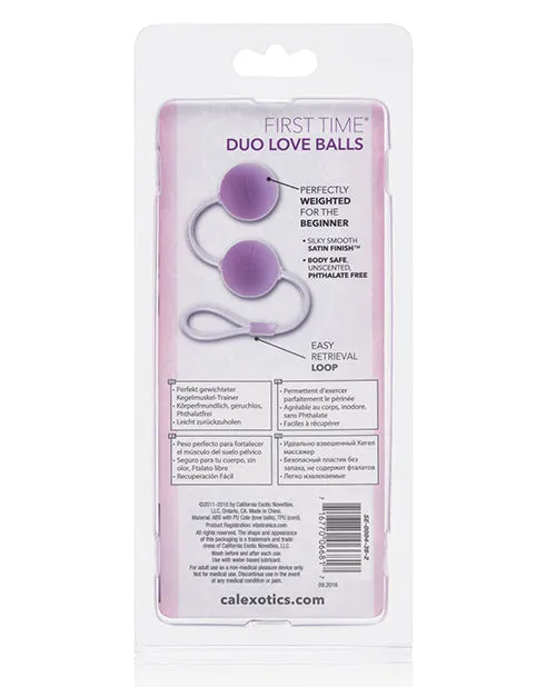 First Time First Time Duo Lover Kegel Balls Purple Female Sex Toys