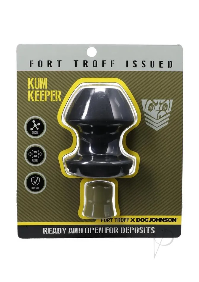 Fort Troff Anal Fort Troff Kum Keeper Silicone Open End Anal Plug Large Black