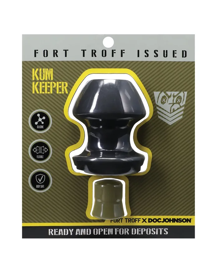 Fort Troff Anal Fort Troff Kum Keeper Silicone Open End Anal Plug Large Black