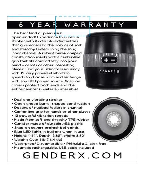Gender X Anal Gender X Barrel Of Fun Double Side Stroker Black
