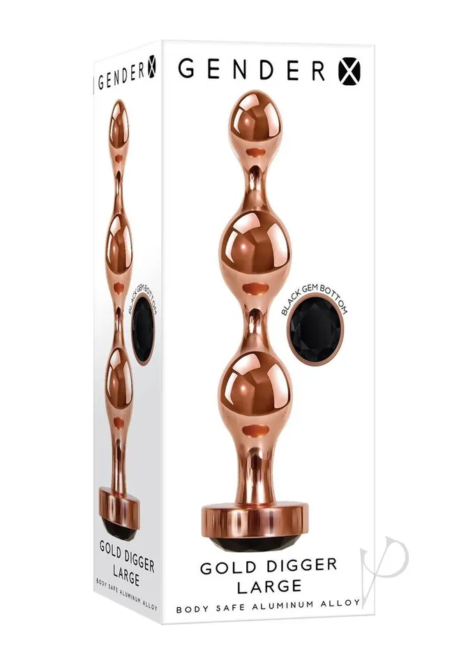 Gender X Anal Gender X Gold Digger Anal Plug Large Rose GoldBlack