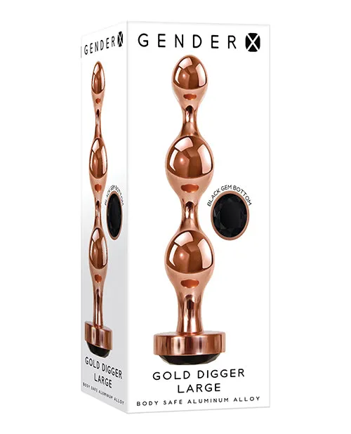Gender X Anal Gender X Gold Digger Anal Plug Large Rose GoldBlack
