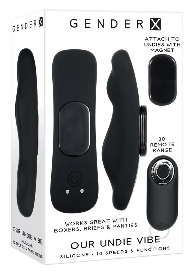 Gender X Gender X Our Undie Vibe Rechargeable Silicone Panty Vibe with Remote Control Black Female Sex Toys Gender X Gender X Our Undie Vibe Rechargeable Silicone Panty Vibe with Remote Control Black Female Sex Toys