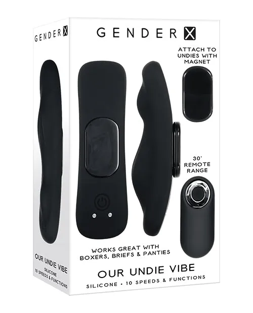 Gender X Gender X Our Undie Vibe Rechargeable Silicone Panty Vibe with Remote Control Black Female Sex Toys