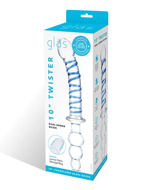 Glas Dildos Glas Twisted DualEnded Dildo 10in Clear Glas Dildos Glas Twisted DualEnded Dildo 10in Clear