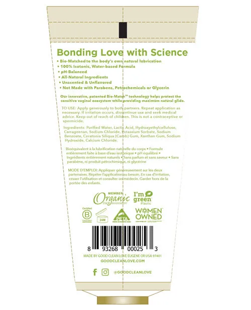 Good Clean Love Lubricants Good Clean Love BioNude Personal Lubricant 3 oz Good Clean Love Lubricants Good Clean Love BioNude Personal Lubricant 3 oz