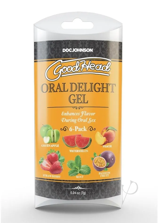 Good Head Enhancers GoodHead Oral Delight Gel 24oz 6 Pack Assorted Green Apple Mint Peach Strawberry Watermelon Passion Fruit Good Head Enhancers GoodHead Oral Delight Gel 24oz 6 Pack Assorted Green Apple Mint Peach Strawberry Watermelon Passion Fruit