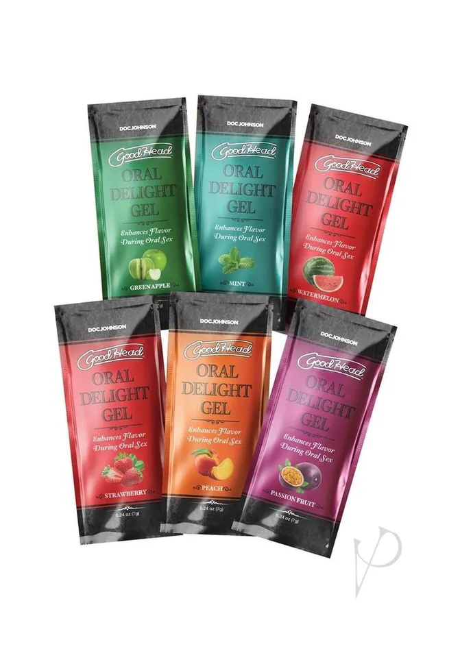 Good Head Enhancers GoodHead Oral Delight Gel 24oz 6 Pack Assorted Green Apple Mint Peach Strawberry Watermelon Passion Fruit Good Head Enhancers GoodHead Oral Delight Gel 24oz 6 Pack Assorted Green Apple Mint Peach Strawberry Watermelon Passion Fruit