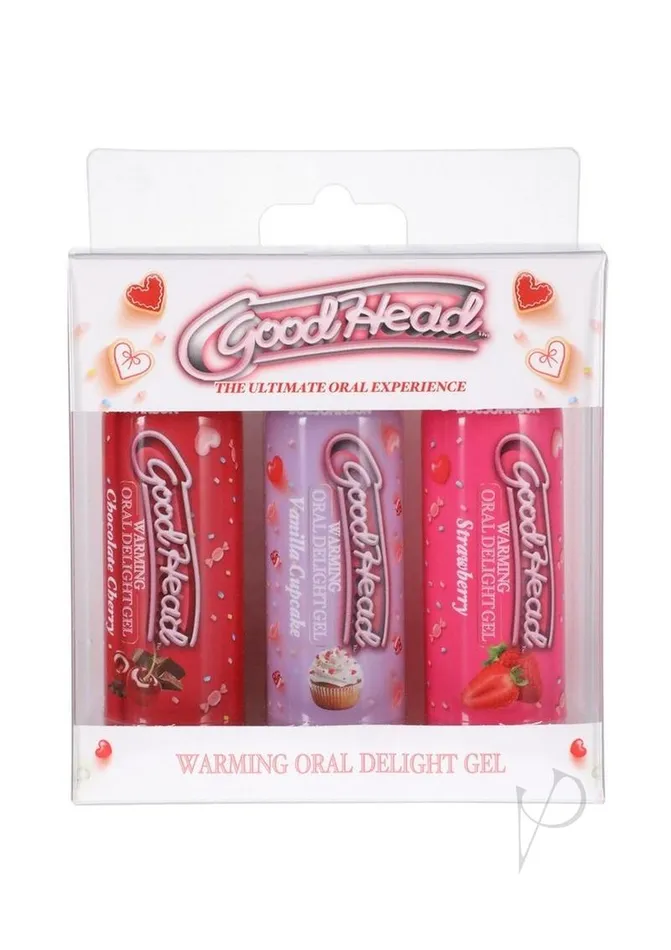 Good Head Enhancers GoodHead Warming Oral Delight Gel Assorted Flavors 3 Pack 2oz Good Head Enhancers GoodHead Warming Oral Delight Gel Assorted Flavors 3 Pack 2oz