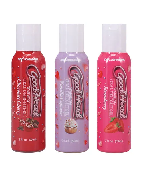 Good Head Enhancers GoodHead Warming Oral Delight Gel Assorted Flavors 3 Pack 2oz Good Head Enhancers GoodHead Warming Oral Delight Gel Assorted Flavors 3 Pack 2oz