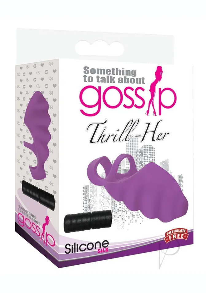 Gossip Female Sex Toys Gossip ThrillHer Silicone Finger Vibrator Purple