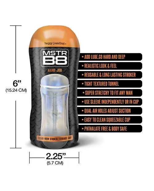 Happy Ending Male Sex Toys MSTR B8 Clear View Stroker Clear Happy Ending Male Sex Toys MSTR B8 Clear View Stroker Clear