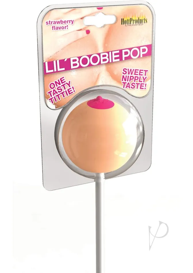 Hott Products Lil Boobie Pops Strawberry Flavored IvoryPink Vibrators