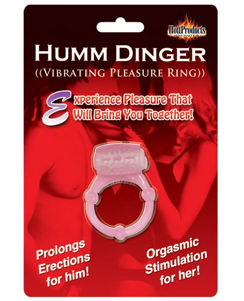Humm Dinger Vibrating Cockring Magenta Hott Products Female Sex Toys