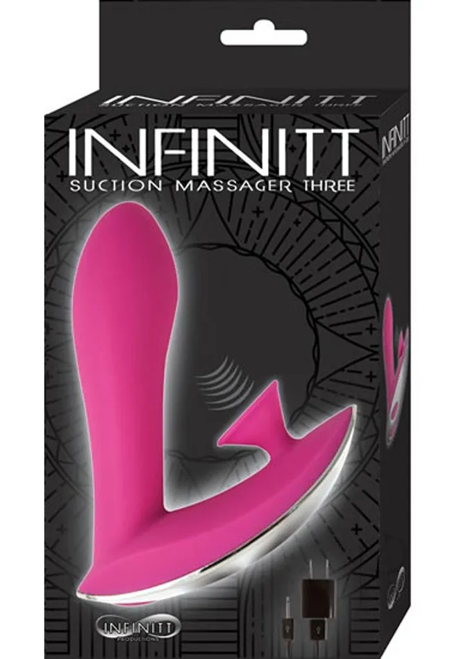 Infinitt Suction Massager Three Rechargeable Silicone Vibrator Pink Infinitt Female Sex Toys Infinitt Suction Massager Three Rechargeable Silicone Vibrator Pink Infinitt Female Sex Toys