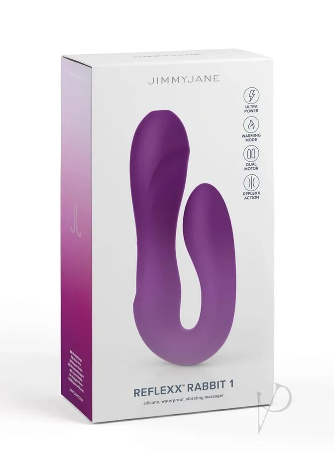 Jimmyjane Vibrators JimmyJane Reflexx Rabbit 1 Rechargeable Silicone Vibrator Purple Jimmyjane Vibrators JimmyJane Reflexx Rabbit 1 Rechargeable Silicone Vibrator Purple