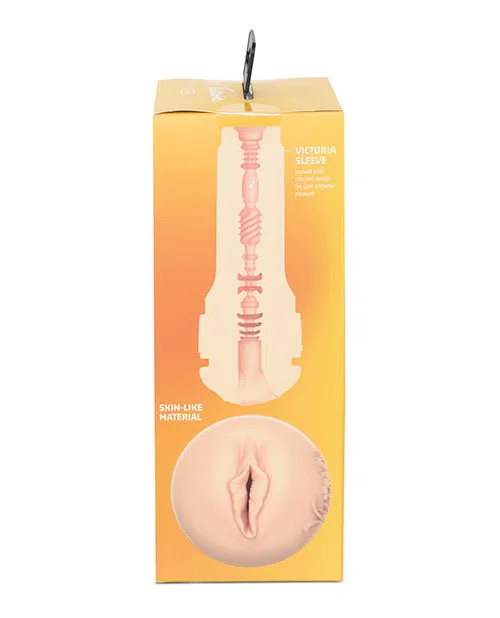 Kiiroo Male Sex Toys Kiiroo Feel Victoria June Stroker Interactive Masturbator Pussy BlackVanilla