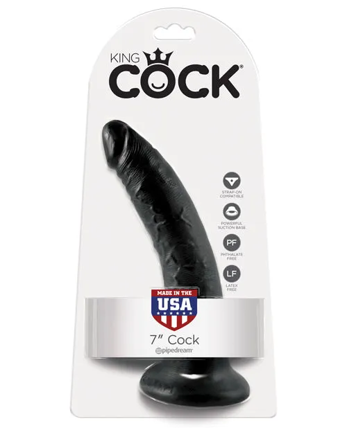 King Cock Dildos King Cock Dildo 7in Black