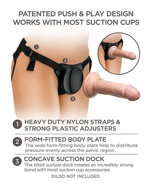 King Cock Female Sex Toys King Cock Elite Beginners Body Dock Harness System Black