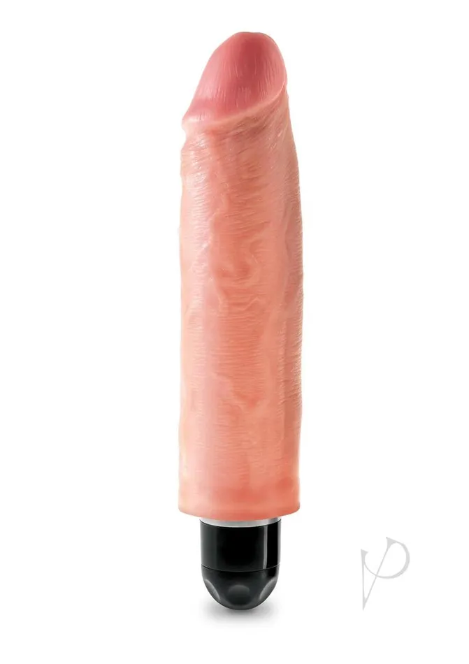 King Cock Vibrating Stiffy Dildo 6in Vanilla King Cock Dildos