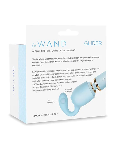 Le Wand Female Sex Toys Le Wand Glider Weighted Silicone Attachment Blue Le Wand Female Sex Toys Le Wand Glider Weighted Silicone Attachment Blue
