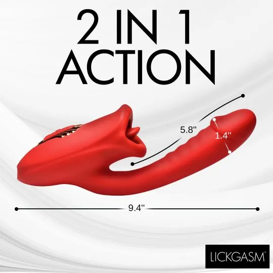 Lickgasm Deep Kiss Silicone Licking Rabbit Vibrator Female Sex Toys