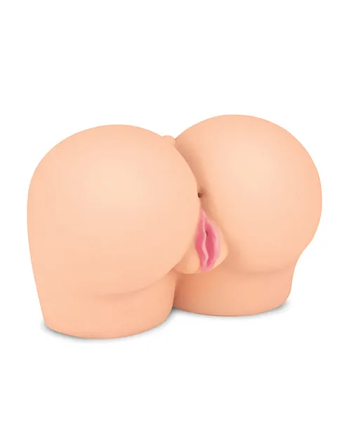 Luv Dollz LuvDollz Remote Controlled Doggy Style Vibrating Rechargeable Masturbator with Bullets and Remote Control Pussy and Ass Vanilla Male Sex Toys