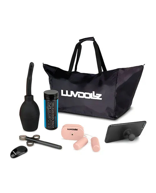 Luv Dollz LuvDollz Remote Controlled Doggy Style Vibrating Rechargeable Masturbator with Bullets and Remote Control Pussy and Ass Vanilla Male Sex Toys