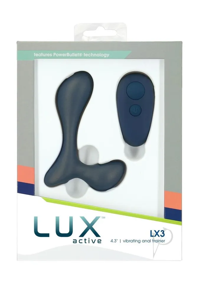 LUX Active LX3 Silicone Rechargeable Anal Trainer with Bullet and Remote Control Navy Lux Active Female Sex Toys LUX Active LX3 Silicone Rechargeable Anal Trainer with Bullet and Remote Control Navy Lux Active Female Sex Toys