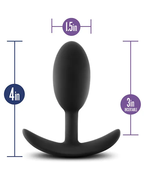 Luxe Wearable Vibra Slim Plug Silicone Butt Plug Medium Black Luxe Anal Luxe Wearable Vibra Slim Plug Silicone Butt Plug Medium Black Luxe Anal