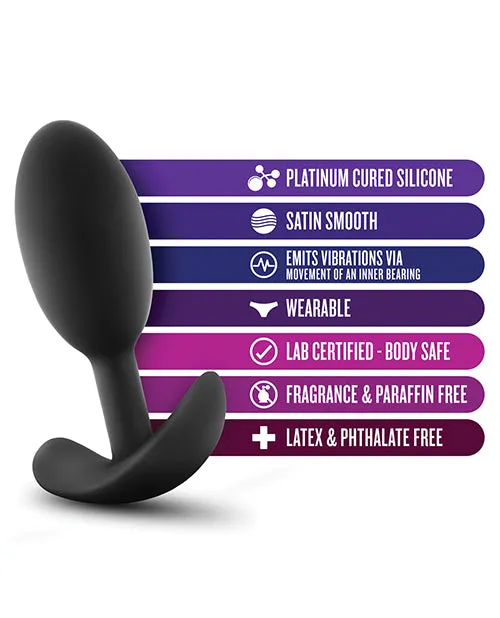 Luxe Wearable Vibra Slim Plug Silicone Butt Plug Medium Black Luxe Anal Luxe Wearable Vibra Slim Plug Silicone Butt Plug Medium Black Luxe Anal