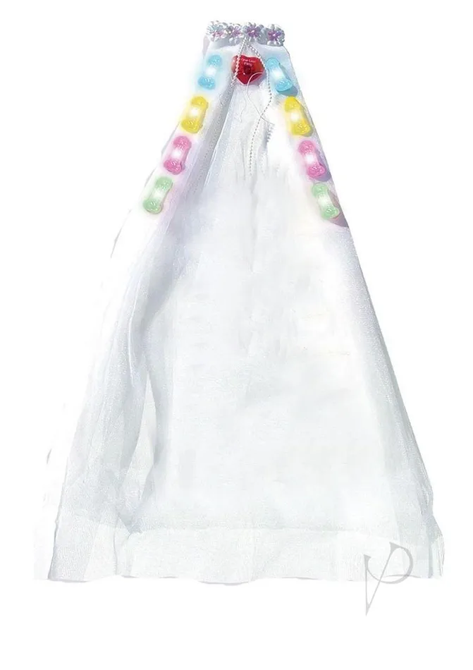 Male Sex Toys Bachelorette Party Light Up Party Veil Multicolor Flashing Penis Bachelorette