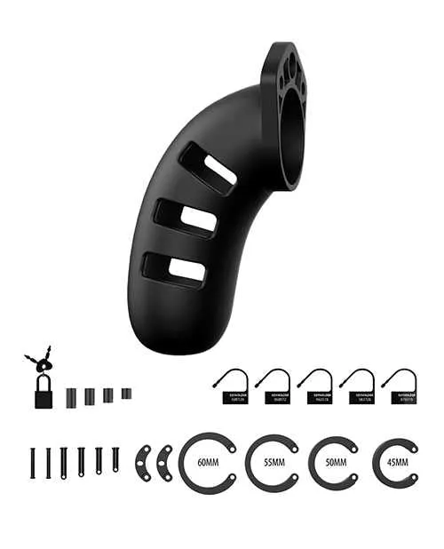 Male Sex Toys Man Cage ManCage Model 21 Chastity Cage with Plug 45in Black Male Sex Toys Man Cage ManCage Model 21 Chastity Cage with Plug 45in Black