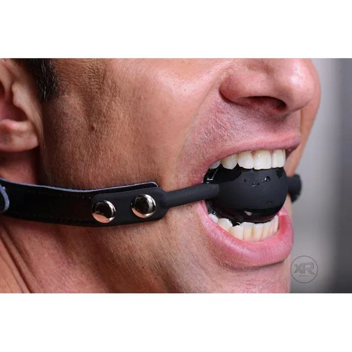 Male Sex Toys Premium Hush Locking Silicone Ball Gag Master Series