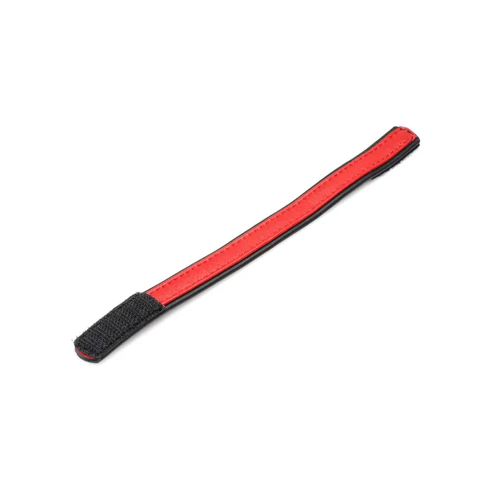 Male Sex Toys Strict Leather Red Leather Cock Ring with Velcro