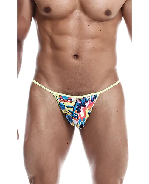 Malebasics Male Sex Toys Male Basics Sinful Hipster Wow T Thong GString Yellow Print SM Malebasics Male Sex Toys Male Basics Sinful Hipster Wow T Thong GString Yellow Print SM