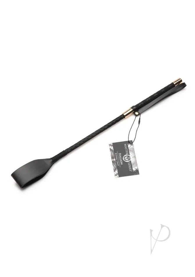 Master Series Anal Master Series Stallion Riding Crop 18in Black