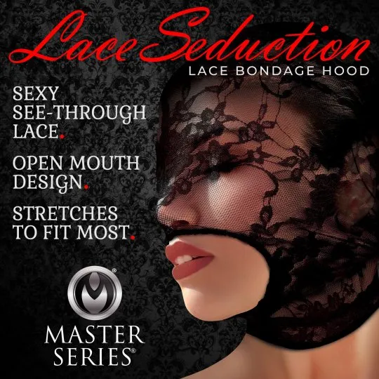 Master Series Couples Lace Seduction Bondage Hood