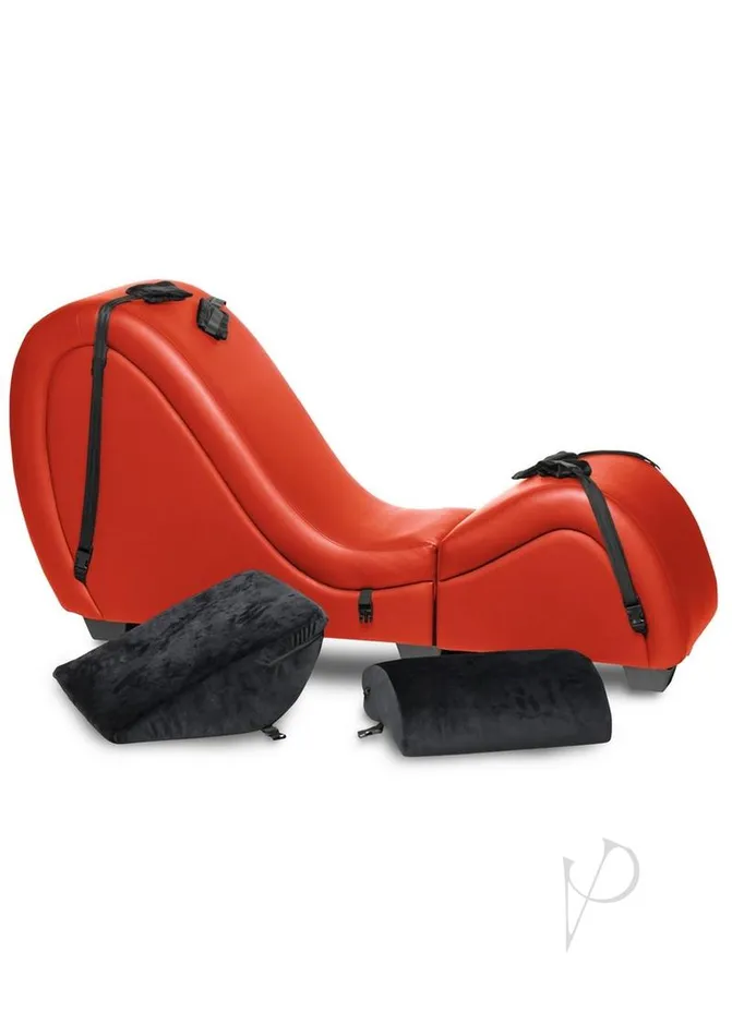 Master Series Male Sex Toys Master Series Kinky Sex Chaise with Love Pillows Red Master Series Male Sex Toys Master Series Kinky Sex Chaise with Love Pillows Red