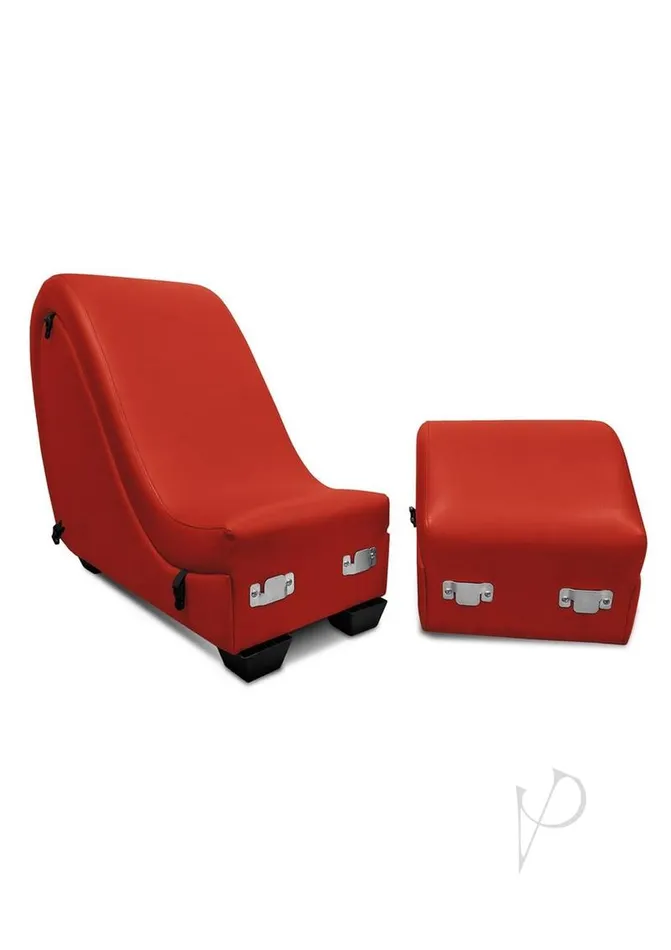 Master Series Male Sex Toys Master Series Kinky Sex Chaise with Love Pillows Red