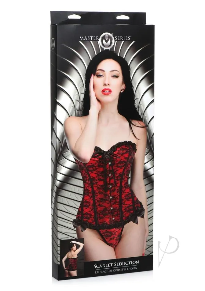 Master Series Scarlet Seduction Laceup Corset and Thong Medium RedBlack Master Series Anal Master Series Scarlet Seduction Laceup Corset and Thong Medium RedBlack Master Series Anal