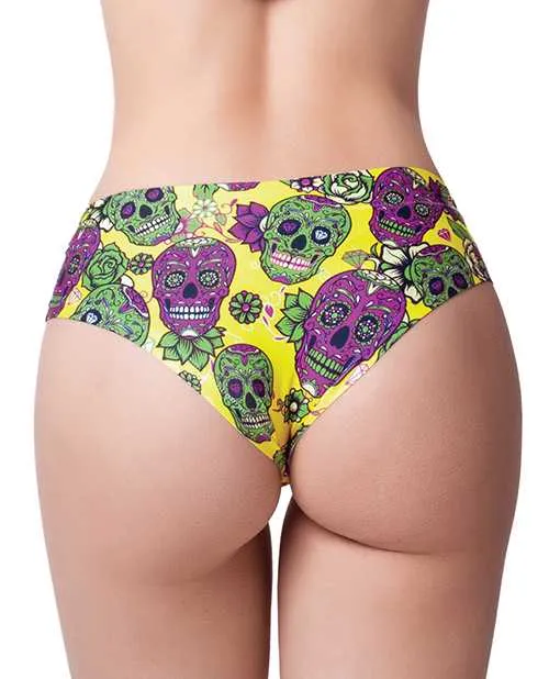 Mememe Skulls Lovers Muertos Printed Slip LG Mememe Vibrators